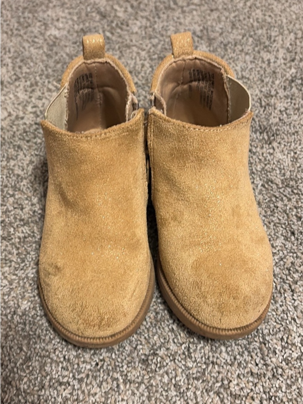jumping beans Kids Tan Suede Chelsea Booties